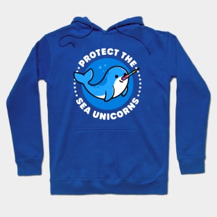 Protect the Sea Unicorns - Cute Narwhal Hoodie